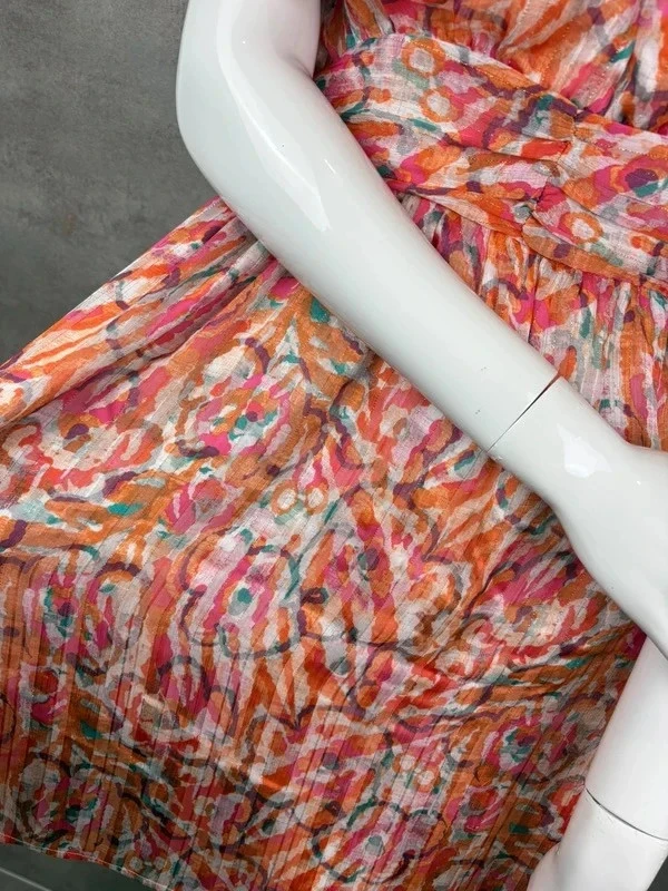 ✨ Colorful pattern dress In April 1986 Size 38/40 ✨ – photo 3